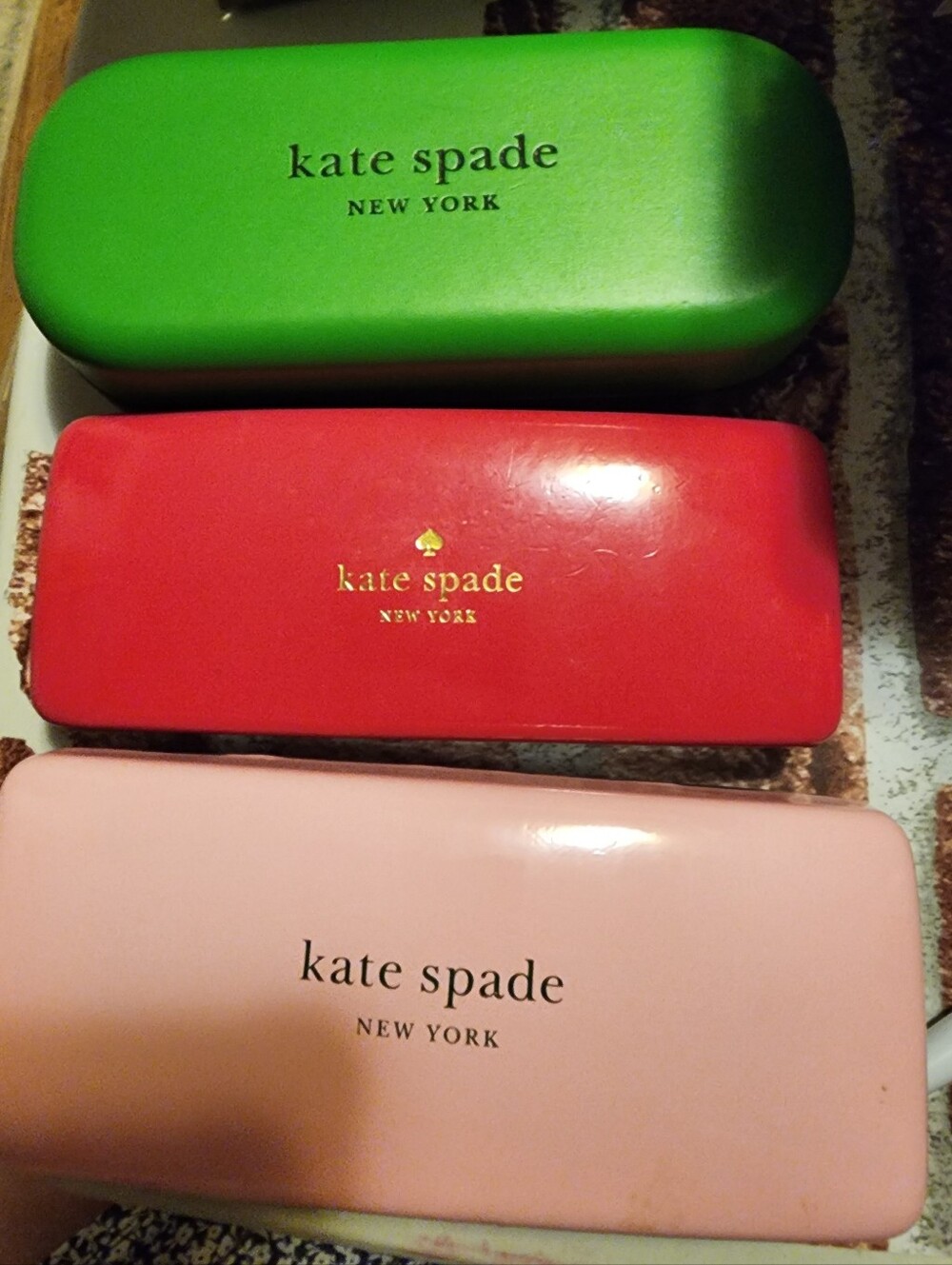 Kate Spade Lot Of 3 Sunglasses Glasses Hard Shell Case